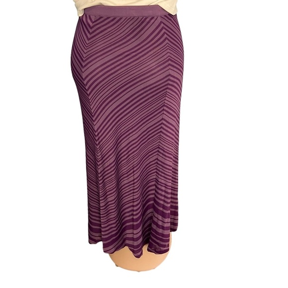 Haute Hippie Purple Chevron Maxi Boho Skirt - Picture 8 of 11